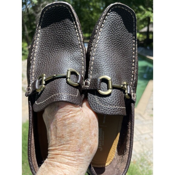 Florsheim Bit Loafers Dark Brown Pebbled Leather Drivers Shoe Mens 10.5 EEE main image 7